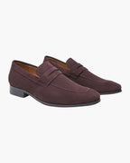 Suede Penny Loafers in Classic Style