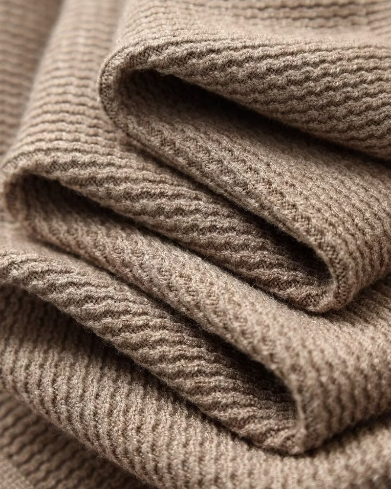 Textured Knit Polo Sweater Design