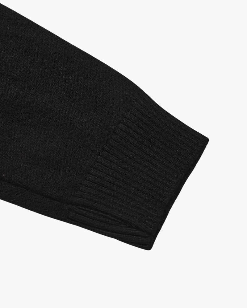 Classic Ribbed Mock Neck Pullover