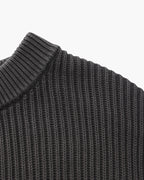 Textured Ribbed Crew Neck Sweater
