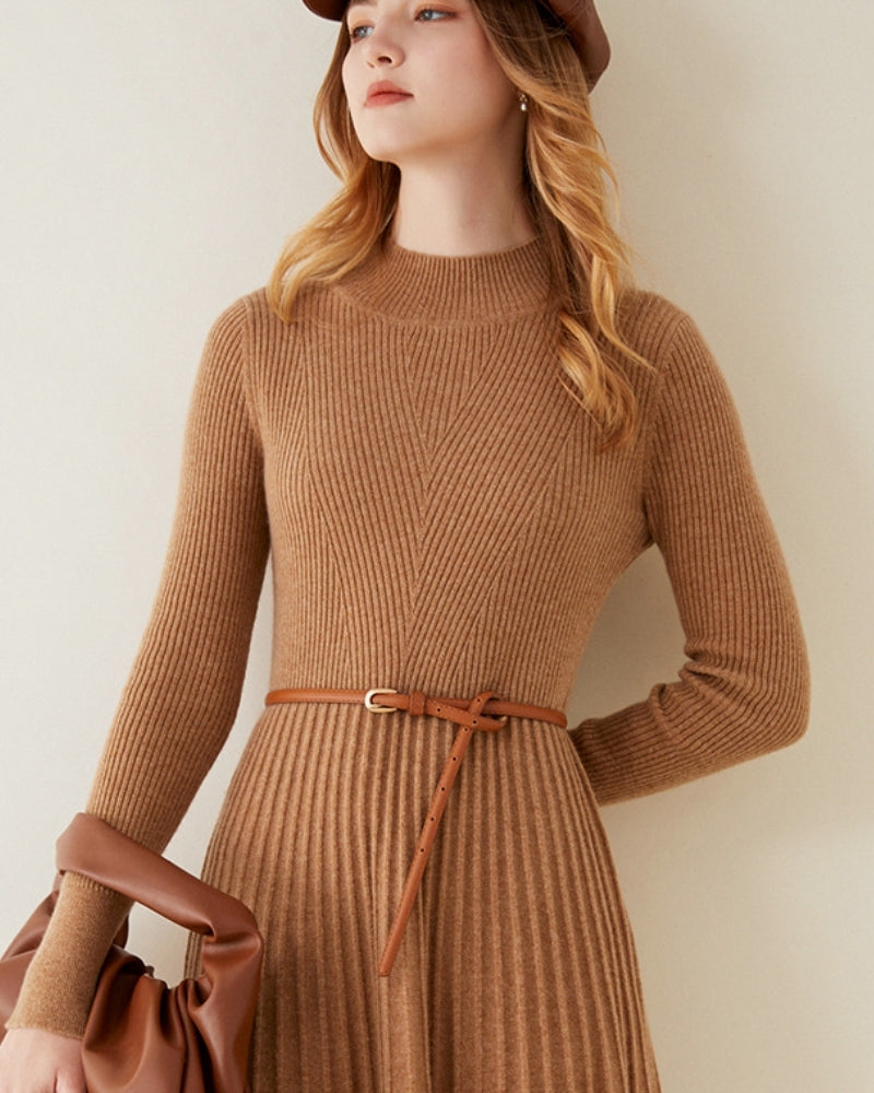 Luxurious Cashmere Flared Dress