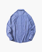 Relaxed Fit Striped Button-Up Shirt
