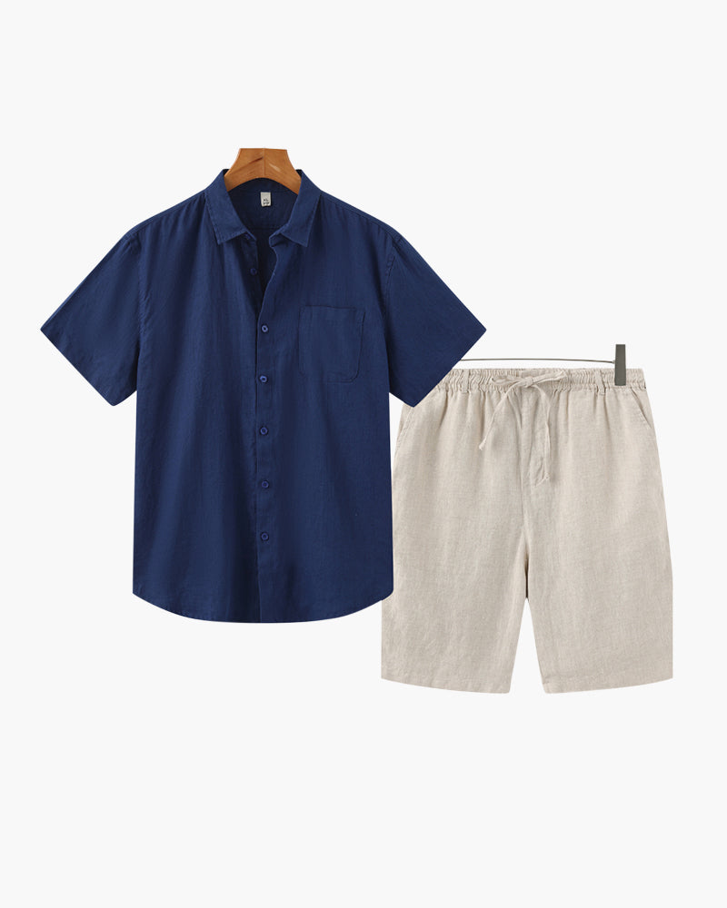 Linen Shorts Set