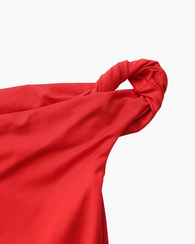 Asymmetrical Bodycon Maxi Dress