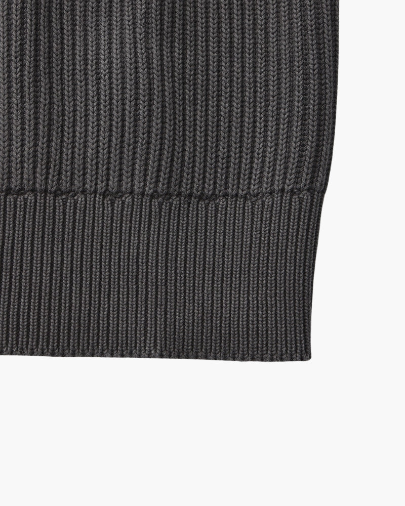 Textured Ribbed Crew Neck Sweater