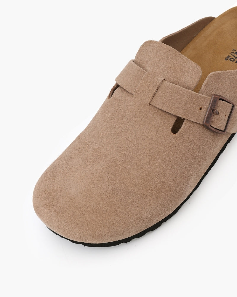 Suede Clogs with Timeless Elegance