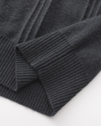 Pure Cashmere Ribbed Half-Zip Sweater