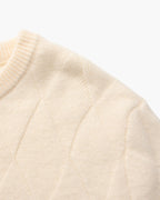 Diamond Pattern Knit Crew Sweater