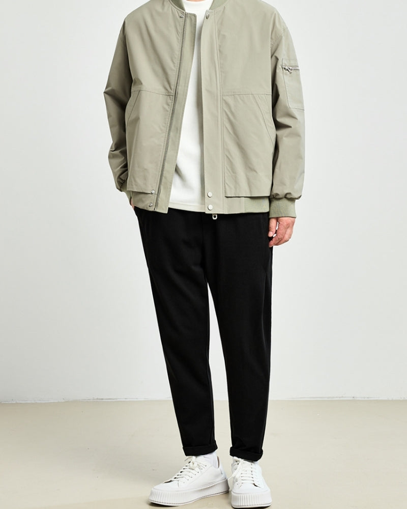Sleek Minimalist Bomber Jacket