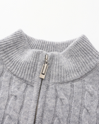 100% Cashmere Knit Half-Zip Sweater