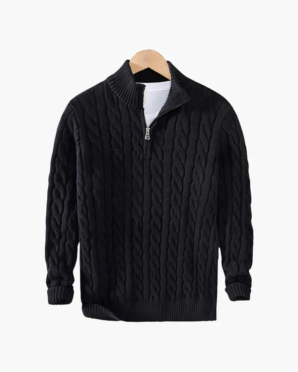 Signature Cashmere Half-Zip Sweater