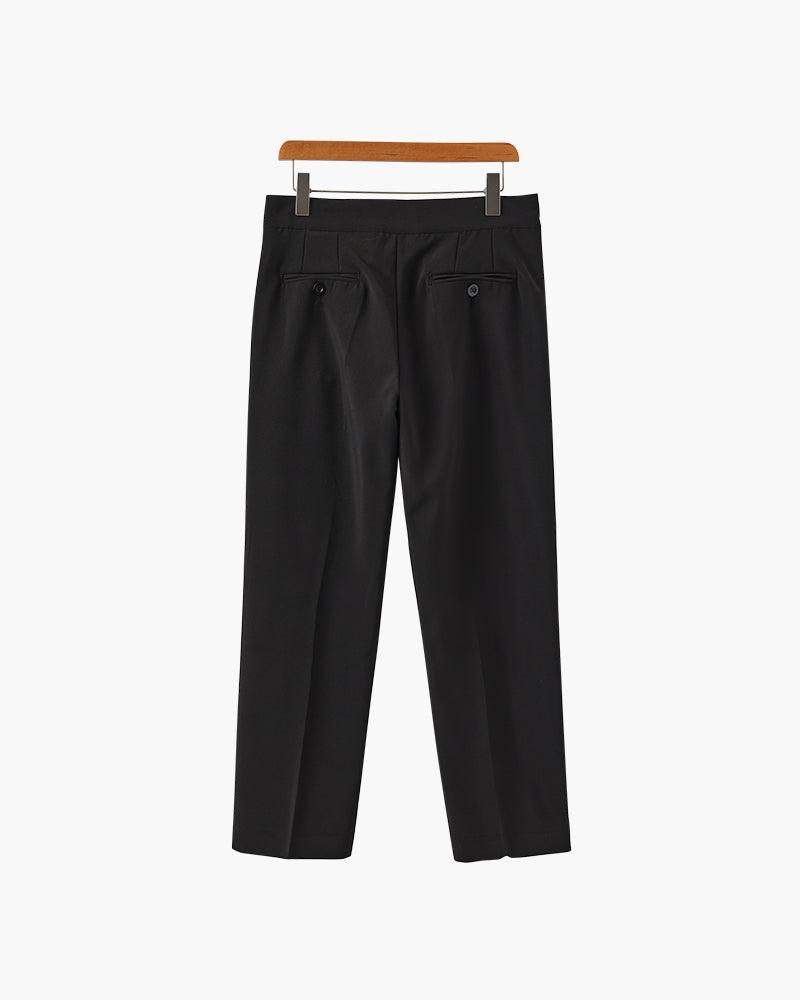 Chic High-Waisted Trousers Inspired by Parisian Style