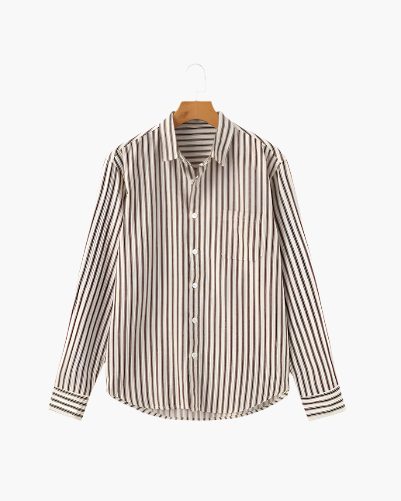 Classic Striped Dress Shirt for Men