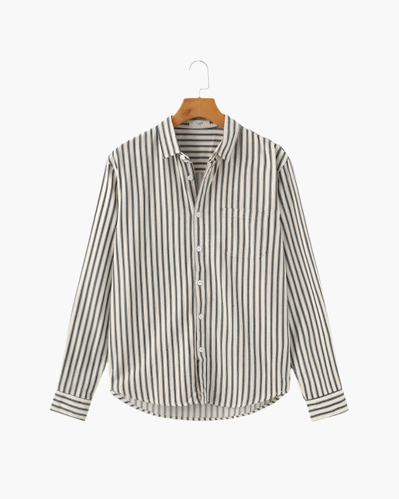 Classic Striped Dress Shirt for Men