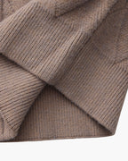 Classic Diamond Knit Zip-Up Cardigan