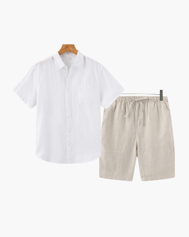 Linen Shorts Set
