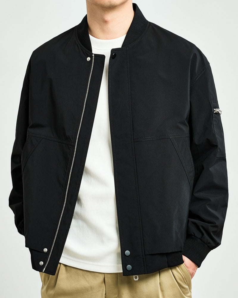 Sleek Minimalist Bomber Jacket