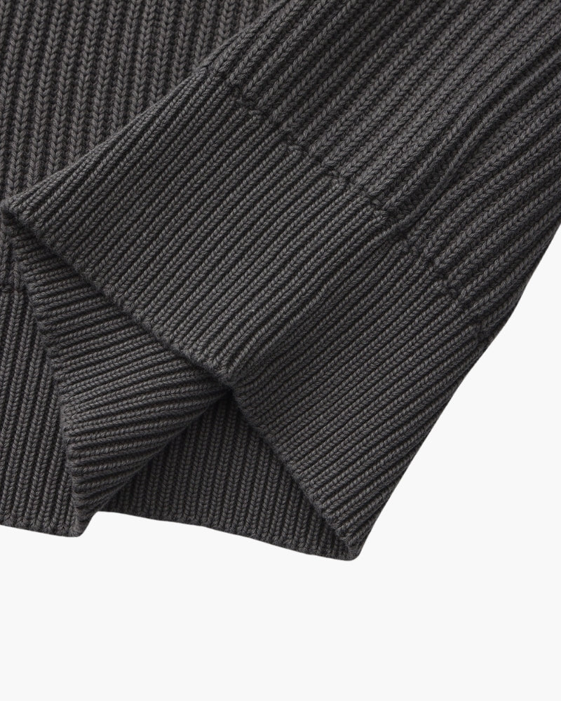 Textured Ribbed Crew Neck Sweater