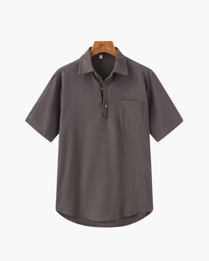 Classic Linen Polo Shirt