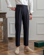 Chic High-Waisted Trousers Inspired by Parisian Style