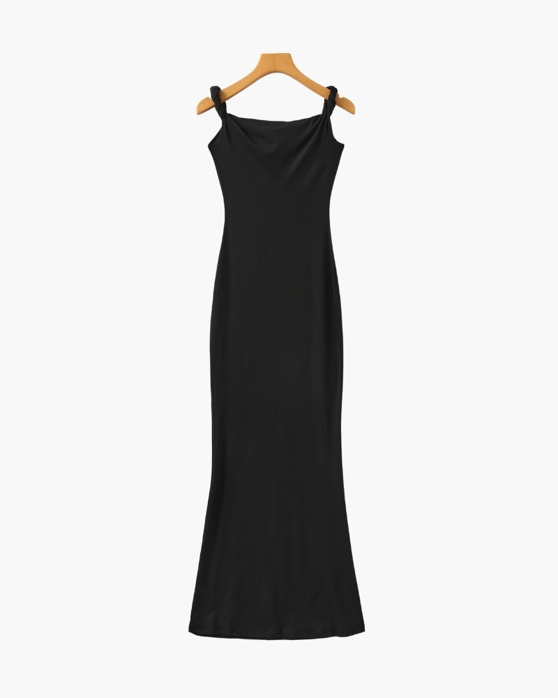 Asymmetrical Bodycon Maxi Dress