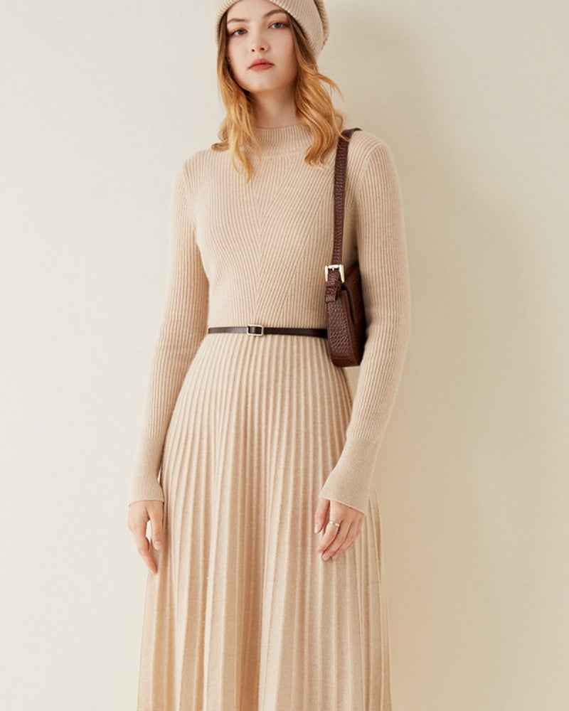 Luxurious Cashmere Flared Dress