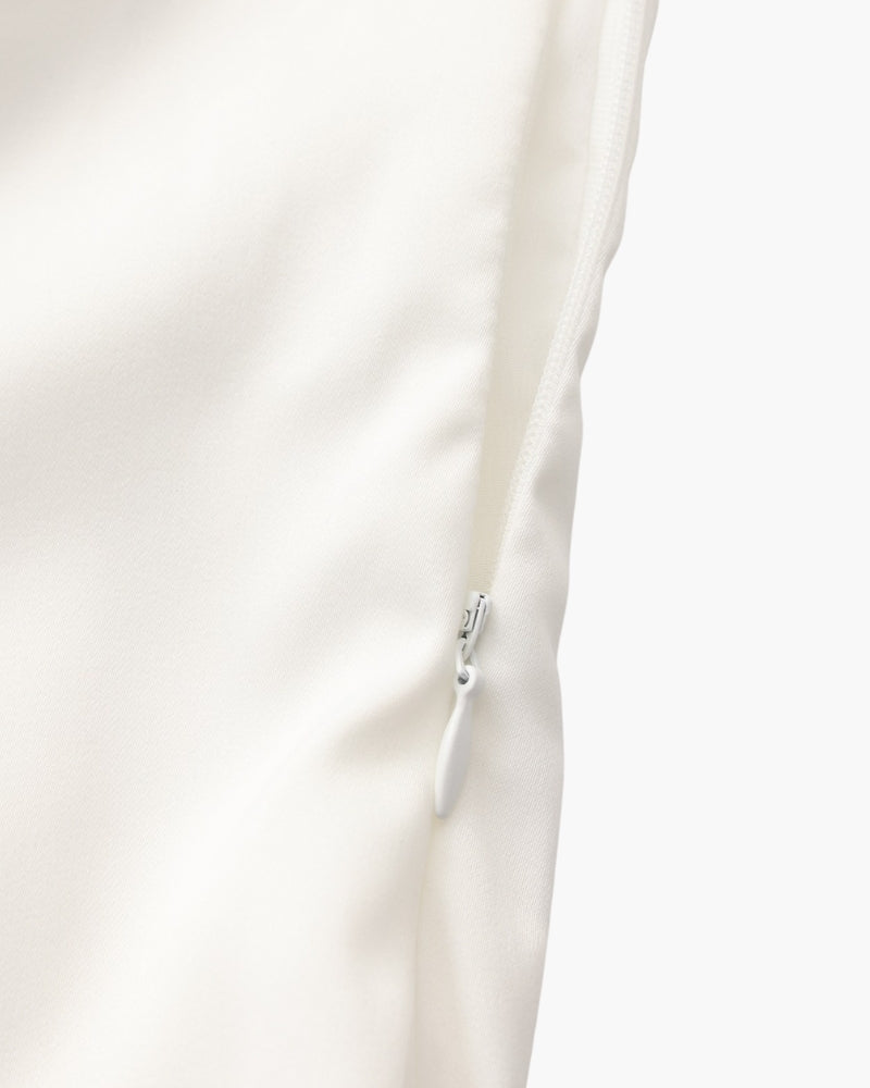 Ruffled Midi Dress with Pearl Buttons