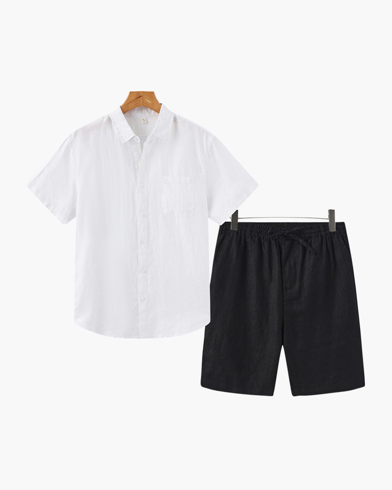 Linen Shorts Set