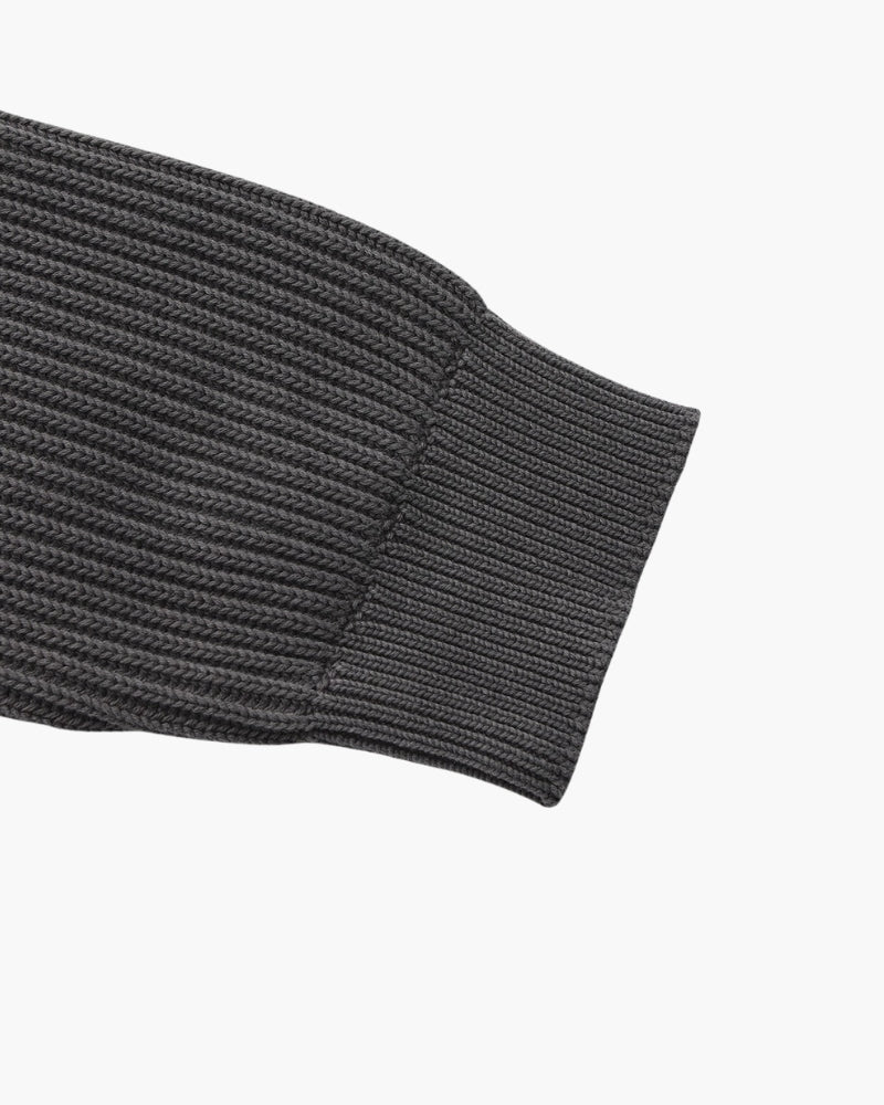 Textured Ribbed Crew Neck Sweater