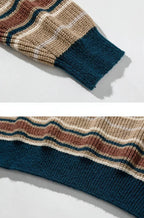 90's Style Rib Stripe Sweater