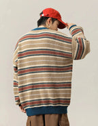 90's Style Rib Stripe Sweater