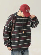 90's Style Rib Stripe Sweater