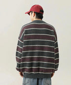 90's Style Rib Stripe Sweater