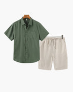 Linen Shorts Set
