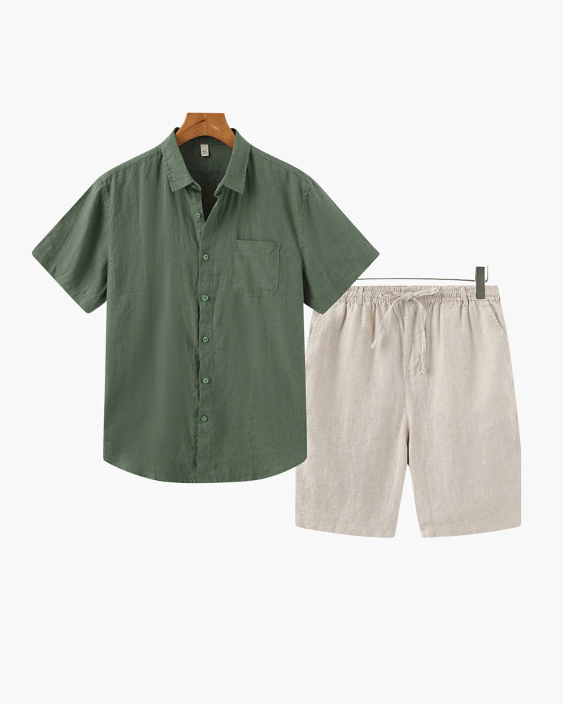 Linen Shorts Set