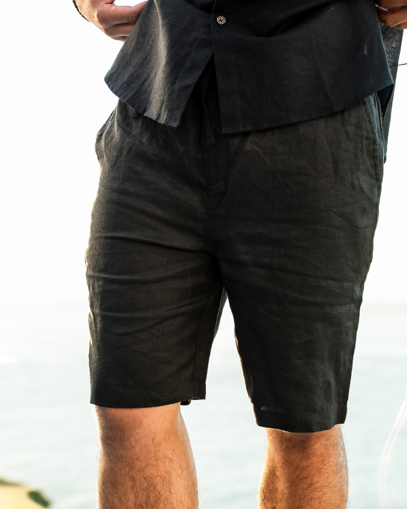 Luxury Linen Shorts in Casablanca Style