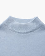 Classic Ribbed Mock Neck Pullover