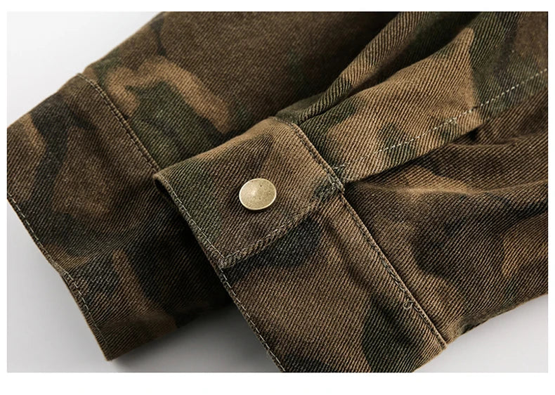 ANSWER ME Vintage Look Camo Workwear Jacket