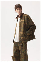 ANSWER ME Vintage Look Camo Workwear Jacket