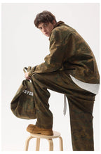 ANSWER ME Vintage Look Camo Workwear Jacket