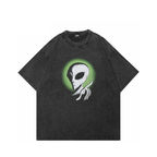 Alien Graphic Acid Wash T-Shirt