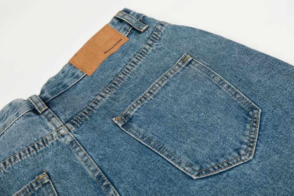 Asymmetrical Baggy Jeans