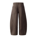 Barrel Leg Twill Pants