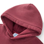 Essential Boxy Crop Washed Zip-Up Hoodie