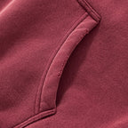 Essential Boxy Crop Washed Zip-Up Hoodie