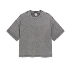 Essential Boxy Fit Washed Drop Sleeve T-Shirt