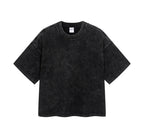 Essential Boxy Fit Washed Drop Sleeve T-Shirt
