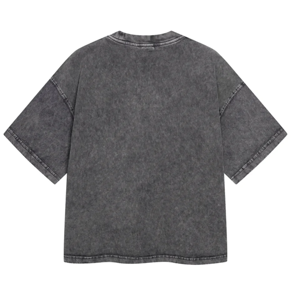 Essential Boxy Fit Washed Drop Sleeve T-Shirt