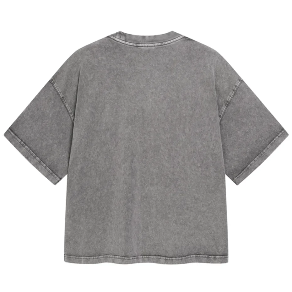 Essential Boxy Fit Washed Drop Sleeve T-Shirt