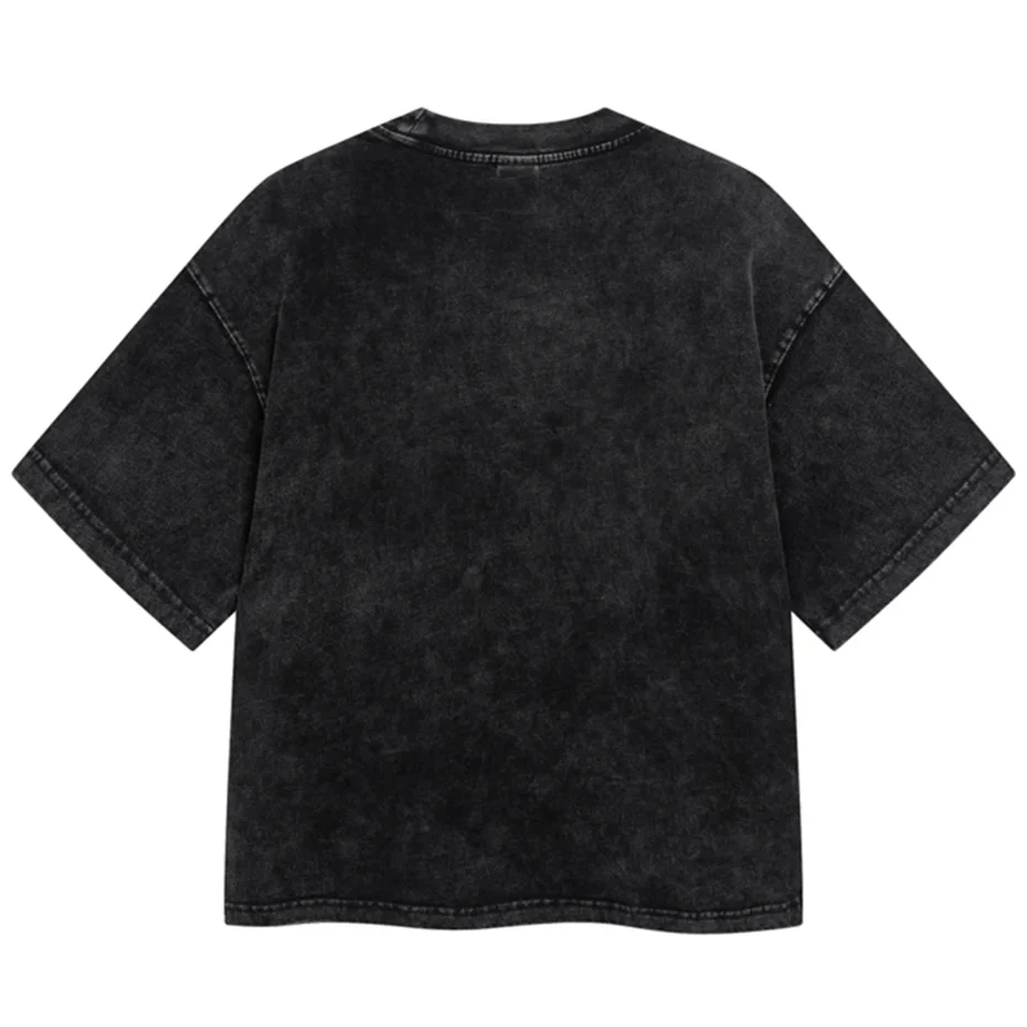 Essential Boxy Fit Washed Drop Sleeve T-Shirt